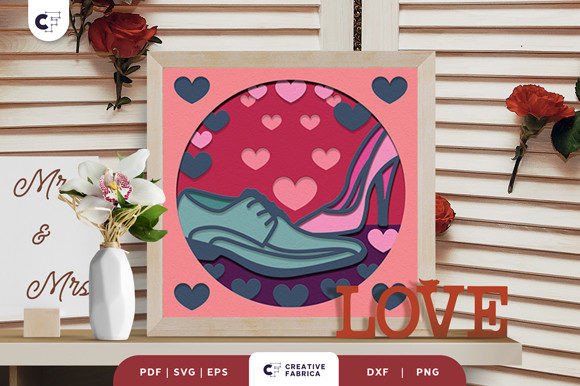 3D Shadow Box Wedding Shoes Papercut: A Strategic and Creative Wedding Decoration