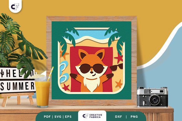 Baby Fox Sunbathing 3D Shadow Box SVG: A Strategic Addition to Your Creative Projects