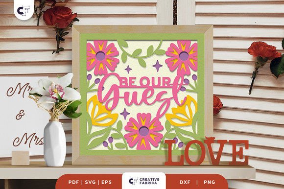 Be Our Guest 3D Shadow Box Paper Cut