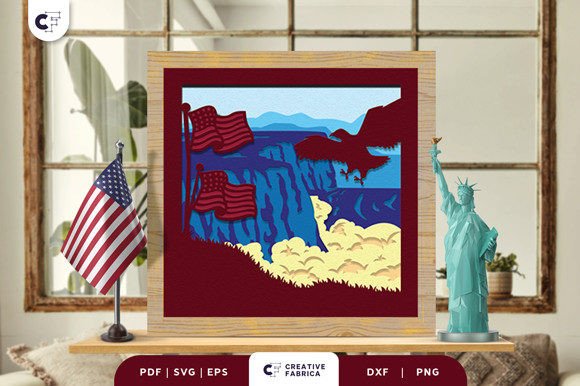 Discover the Beauty of Niagara Falls Shadow Box SVG