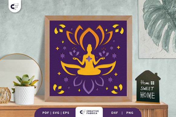 Discover the Serenity of the Namaste 3D Light Box Paper Cut