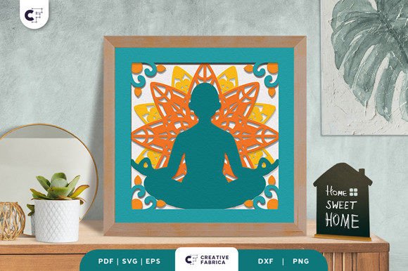Exploring the Namaste Yoga Pose 3D Shadow Box