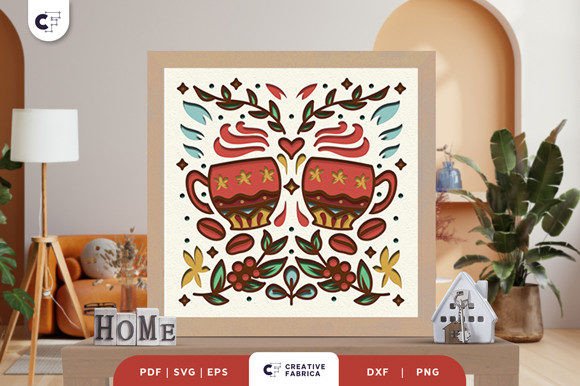 Folk Art Cup 3D Shadow Box: A Unique Way to Elevate Your Tea Time