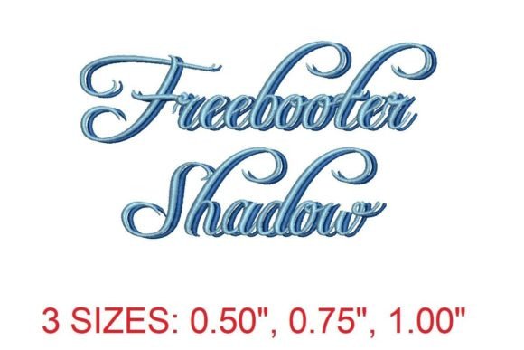 Freebooter Shadow Embroidery Font