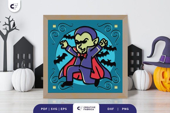 Halloween Cute Vampire 3D Layered SVG: A Creative Halloween Project