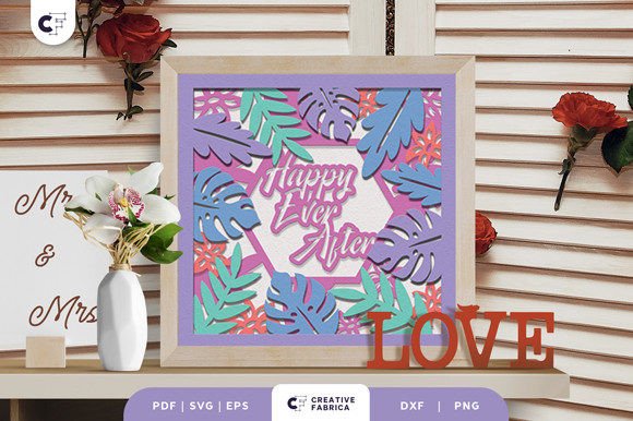 Happy Ever After 3D Shadow Box Papercut