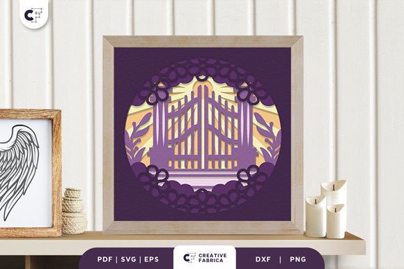 Heaven Gate 3D Layered Paper Cut