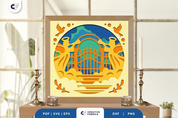 Heaven Stairs with Angels 3D Shadow Box: A Symbol of Hope and Comfort