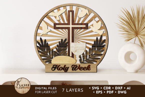 Holy Week Religious Cut Template Easter