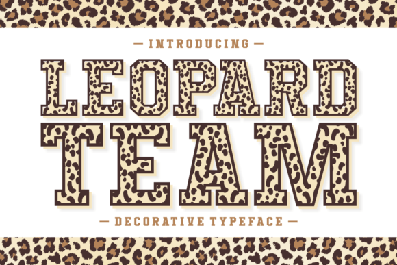 Leopard Team: A Bold and Unique Decorative Font