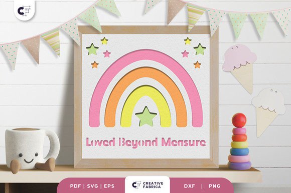 Loved Beyond Measure 3D Paper Cut SVG