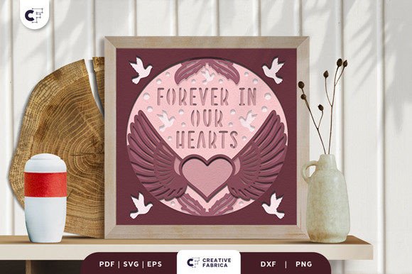 Memorial Heart Shape 3D Light Box SVG: A Thoughtful Way to Honor Loved Ones