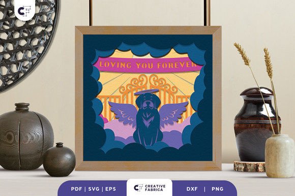 Memorial Pet 3D Paper Cut SVG: A Meaningful Way to Honor Your Beloved Dog