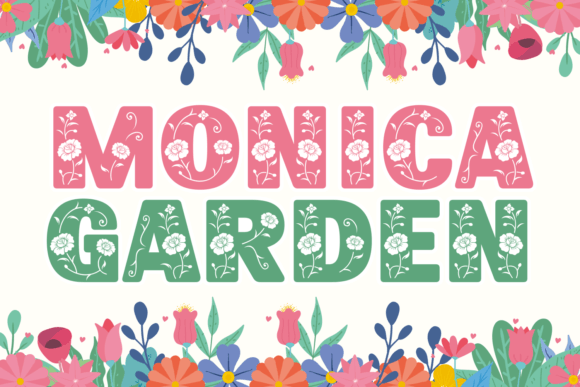 Monica Garden: Elegant Floral Font