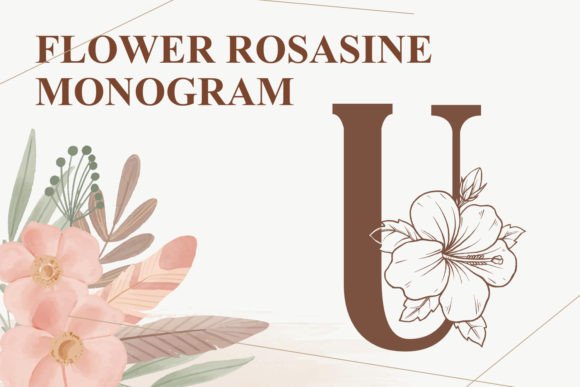 Monogram Flower Rosasine: A Touch of Elegance for Every Project