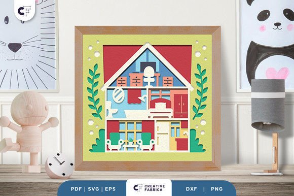 Paper Doll House 3D Light Box SVG: A Creative and Functional Craft Project