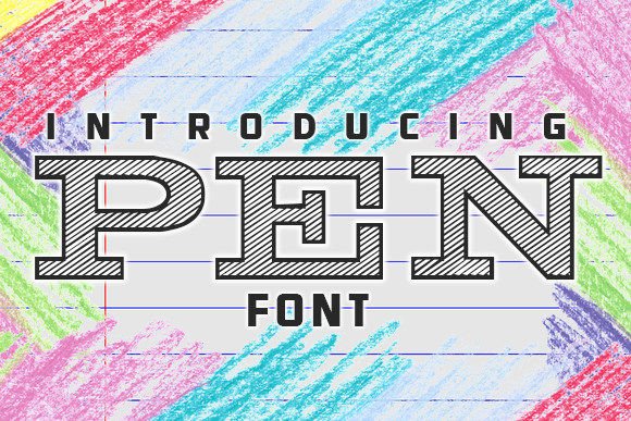 Pen and Pen: A Unique Decorative Slab Serif Typeface