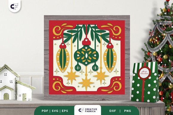 Scandinavian Bauble 3D Shadow Box SVG: A Creative Christmas Tradition