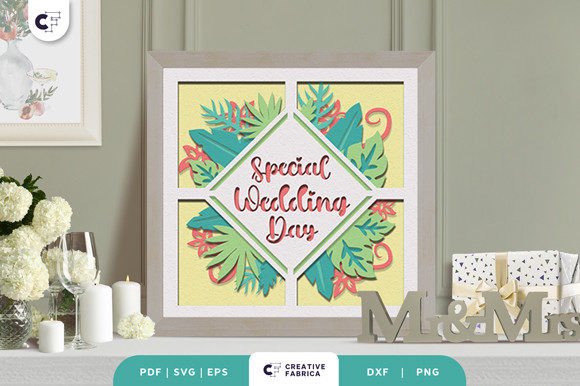 Special Wedding Day 3D Shadow Box SVG: A Creative and Meaningful Addition to Any Celebration