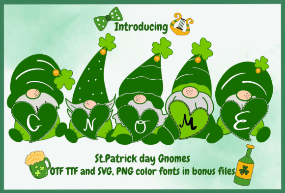 St. Patrick’s Day Gnomes: A Festive Font for Irish Celebrations