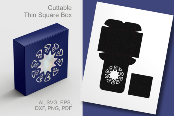 Swirl Twirl Star Window Thin Square Box: A Versatile Paper-Cut Template for Creative Packaging
