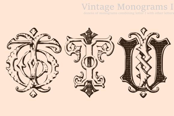 Vintage Monograms I: A Timeless Choice for Elegant Design