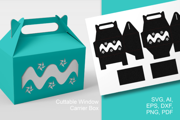 Waves and Stars Gable Box Template